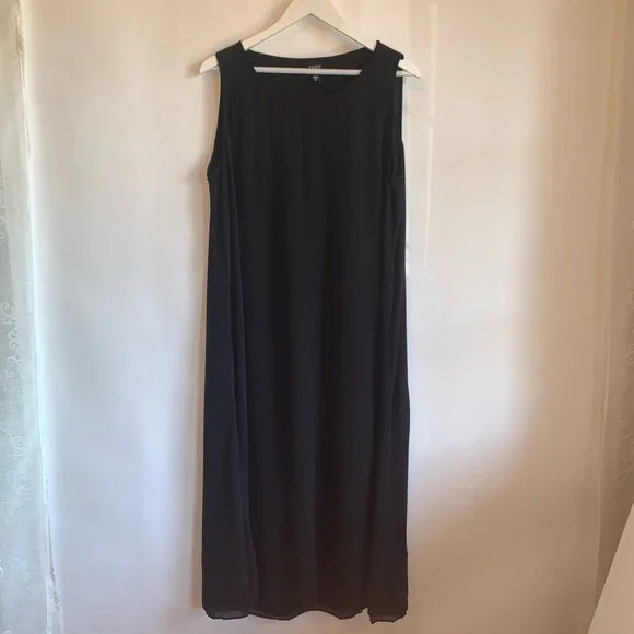Eileen Fisher Classic Black Dress - Picture 2 of 11